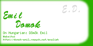 emil domok business card