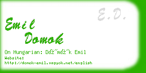 emil domok business card